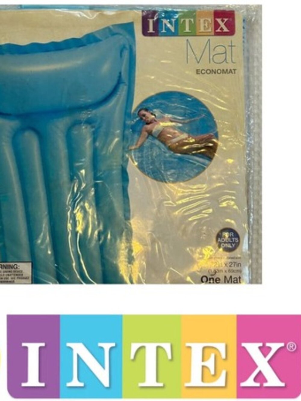 Intex Economat Pool Float Floating Mat Blue 72 x 27 Swimming Summer Vinyl New